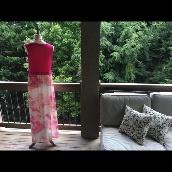 Calvin Klein Pink Maxi Dress ~ Large - Picture 7 of 11